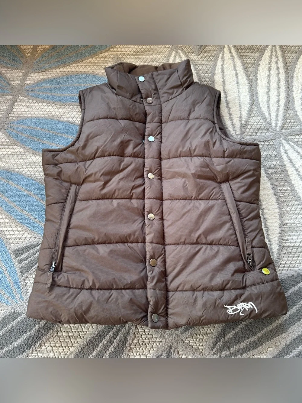 Burton Women’s Chocolate‎ Brown Rancher Puffer Vest Size Medium 90s Vintage